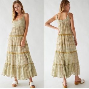Free People Midnight Dance Maxi Dress in Light Grey